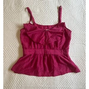 7 for All Mankind - medium - cotton / silk Blend peplum button up blouse